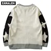 Pulls pour hommes Harajuku Vintage Star Knit Sweater Pull surdimensionné Pull esthétique épais Pull grand-père laid pull femme Y2K 231211