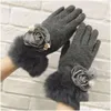 Cinq doigts gants haute lettre camélia cachemire chaud qualité hiver pour marque classique tactile sn femelle mitaines épaisses drop livraison fa dhtuv