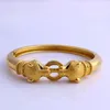 Fansheng hoge hoeveelheid charme Leopard bangle 24 k Solid Yellow Gold GF armbanden voor vrouwen mannen sieraden Afrikaanse Ethiopische gift297T