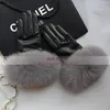 Five Fingers Gloves Wholesale Fox Fur Gloves Winter Female Luxury Style Warm Sheepskin Genuine Leather Gloves Driving Thickening Mitten 231115