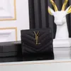 Berömd designer Luxury Coin Purse Card Holder Genuineleather Flip Envelope Bag Casual Women Liten Square Bag Shortwallet With Box