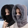 Bandane Berretti caldi da donna Scaldacollo in cashmere Cappello da sci Berretto di pelliccia con cappuccio lavorato a maglia