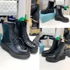 Nuevas botas para mujer botas de diseñador botas martin botas de plataforma bota triangular Botas con cordones Botas de piel de vaca Botines de cuero forro de piel de oveja Otoño Invierno Tamaño de bota 35 42