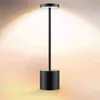 Simple Cordless Table Lamp LED Metal USB Rechargeable 2-Levels Brightness Night Light Desk Lamp Reading Lamp For Restaurant H22042316q