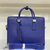 Valigette Autentica pelle di pancia di coccodrillo MaFinish Blu navy Valigetta da uomo d'affari Borsa da lavoro Borsa da uomo in vera pelle di alligatore