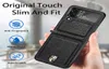 Étuis de téléphone portable Couverture de protection en cuir véritable ultra-mince de luxe pour Samsung Galaxy Z Flip 4 3 5G Coque TPU antichoc Coque Fun4822983