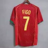 Maillots de football rétro 1972 98 99 2000 02 04 06 10 12 16 18 Portugals Rui Costa Figo Nani J.Moutinho PAULETA DECO NUNO GOMES Chemise de football vintage classique manches longues