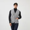 Gilets pour hommes T-shirt en cachemire de chèvre V Tie Boucle Gilet Automne et hiver Mode Cardigan tricoté chaud