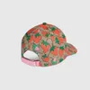 Classic Letter Strawberry print baseball cap Women Famous Cotton Adjustable Skull Sport Golf Ball caps Curved high quality cactus 9005920