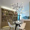 Firefly ramo de árvore moderna lâmpadas led lustre acrílico folha lustres lâmpada do teto para o quarto arte decorativa luz pendurada fix222s