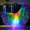 Decoração de festa LED borboleta asas mulheres dança do ventre isis acessórios traje adulto egípcio com varas suprimentos206y