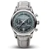 Carl F Bucherer Watch Marley Dragon Flyback Chronograph Grey Blue Diar Top Skórzowy pasek kwarcowy zegarki dla mężczyzn246v