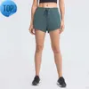 L-2022 Pantaloncini sportivi da donna Pantaloni da yoga casual Cinchable Cordoncino corto Tessuto morbido Pantaloni sportivi da corsa Pantaloni da allenamento fitness Nake-F