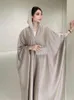 Vêtements ethniques Maroc Robe de soirée pour femmes Abaya Soyeux Satin Caftan Dubaï Robes musulmanes Eid Kaftan Femme Soirée Longue Robes Abayas Robe 231208