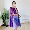 Casual Dresses Summer Dress for Women Slim and Stylish Round Neck Three-Piece Sleeve Pleated Print Loose Loose