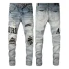 2024 NEW ARRIVALS AMIRS MENS DENIM JEANS HOLES JEAN COOLGUY BIKER PANTS MAN CLOSTION 447