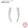 Stud Modian Sparkling Zircon Stackable Flower Star Hight Quality 925 Sterling Silver A Row Stud Earring For Women Party Fine Jewelry YQ231211