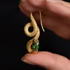 Hoop Huggie Crystal Snake Stud Boucles d'oreilles Golden Fashion Boucles d'oreilles pour femmes Zircon cubique Serpent Boucles d'oreilles Bijoux à la mode Cadeaux 231208