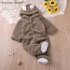 Rompers Humor Bear Autumn Cartoon Style Winter Long Sleeve Baby Boys Girls Toddler Kids Playsuit Jumpsuits kläder 231211