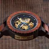 Relogio Masculino BOBO BIRD Mechanical Watch Men Wood Wristwatch Automatic Customized Name for Dad Wooden Gift Box Y200414213Z