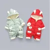 Nieuwe geboren babymeisjeskleding Wintersneeuwpak Plus fluwelen dikke babyjongens jumpsuit 0-3 jaar Romper jongen overall peuterjas