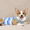 Dog Apparel Small/Medium Sized Post-Op Breasted Clothes Pet Recovery Onesie Cozy Teddy Four-Legged Pajamas Anti-Pet Licking
