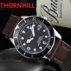 Top quality Men Leather Watch Stopwatch Fashion Casual clock Big Man Wristwatches Luxury Quartz Claassic Watches Montre Femme Relo257x