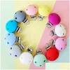 SOOTHERS TETESERS 10PCSラウンドSILE PACIFIER CLIPS SOLID NO-RUSTY SIL DIY BABYチューダミーチェーンクラスプアダプター231019ドロップデリバリーキッドDH95D