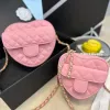 mode roze hart tas zadel designer tas halve maan cc luxe handtas heren reizen mini clutch dames dame crossbody gewatteerde avondtas lederen sling schoudertassen