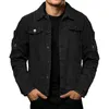 Herren Jacken Frühling Herbst Einfarbig Casual Denim Outdoor Erholung Mäntel Für Männer Mit Kapuze Winter