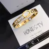 Womens Luxury Designer Bangle Classic Style Charm Gift Bangle Stainless Steel High Quality Waterproof Letter Gold Plated Bnagle