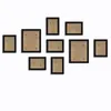 Frames 9Pcs/Set Natural Wood Picture Wall Decor Po Frame For With Plexiglass Classic Wooden Hanging