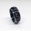 Wedding Rings Anxiety Fidget Rings For Men Spining Stainless Steel Colorfully Spinner Rotatable Chain Jewelry Rotating Rings Men Gift 231208