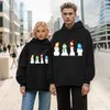 Erkek Hoodies Erkek Tatlı Gömlek Kapüşonlu Çiftin Külot Sweatshirt Hoodie Sıradan Uzun Kollu Noel Yaşlı Baskılı Ev Çorap