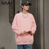 Moletons de algodão moletom masculino outono coreano sólido pulôver harajuku y2k oversized casual streetwear básico simples moletom outwear topsl231209