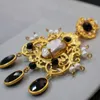 Stud Spring French Fashion Natural Baroque Pearl Earrings Zircon Pendant Temperament Ear Clip Earrings 231208