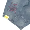 Jeans para mujer Y2K Streetwear Haruku Hip Hop Gótico de gran tamaño Baggy Retro Pantalones negros para hombre para mujer Pantalón de pierna ancha de cintura alta