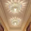 Bubble Crystal Ceiling Lights LED Aisle Lamp Spotlight Living Room Corridor Entrance Downlight Stainless Steel Mirror Base Ceiling305r