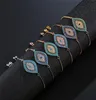 Klassisk designkvinnor Style Copper Turkish Blue Evil Ends Charm Armband Smycken för gåva8778585