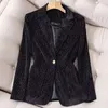 Women's Suits Velvet Sequin Blazers For Women 2024 Elegant Chic Long Sleeve Coat Office Ladies Single Button Prom Party Jacket Tops Clothing