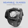 Okulary na zewnątrz sportu zimowe okulary motocrossowe z maską jamy ustnej zdejmowane motocykl rowerowe rower rowerowy okulary przeciwsłoneczne okulary okulary okulary 231211