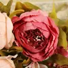 13 teste bouquet peonia artificiale decorativa festa seta fiori finti peonie per la casa el decor decorazione di nozze fai da te Wreath12751