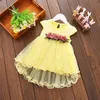 Girls Dresses 6M3Y Infant Kids Baby Girl clothes Summer Floral Tulle Sleeveless Cotton Princess Party Wedding Holiday For 231211