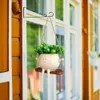 Planters Pots Flower Pot Wall Planter Swing Face Resin Smiling Creative Hanging Head Garden Accessories 231211