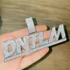 Nieuwe mode DIY aangepaste naam ketting goud vergulde bling ijs uit cz stenen letter hanger ketting met 3 mm 34 inch touwketen voor me238r