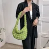 Sacos da noite Padrão de treliça ombro crossbody espaço algodão bolsas mulheres grande capacidade tote acolchoado senhoras acolchoadas shopper 231208