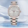 Montre de luxe Mens automatique montres mécaniques femmes 41MM diamant lunette perle visage lumineux étanche montre en or montre de luxe aaa qualité mode montres-bracelets