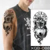 Temporary Tattoos Festival Dragon Tiger Cross Waterproof Tattoo Sticker Body Art India Fake Water Transfer Tatoo Women Men 231208