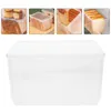 Plates Transparent Bread Case Storage Box Plastic Cutlery Organizer Square Fruit Canister