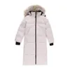 High version Mystique Canada same style goose down jacket thickened women's extra long hooded jacket